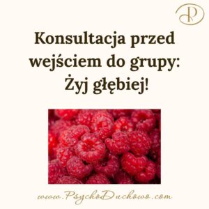 Konsultacja przed wejściem do grupy "Żyj głębiej!"